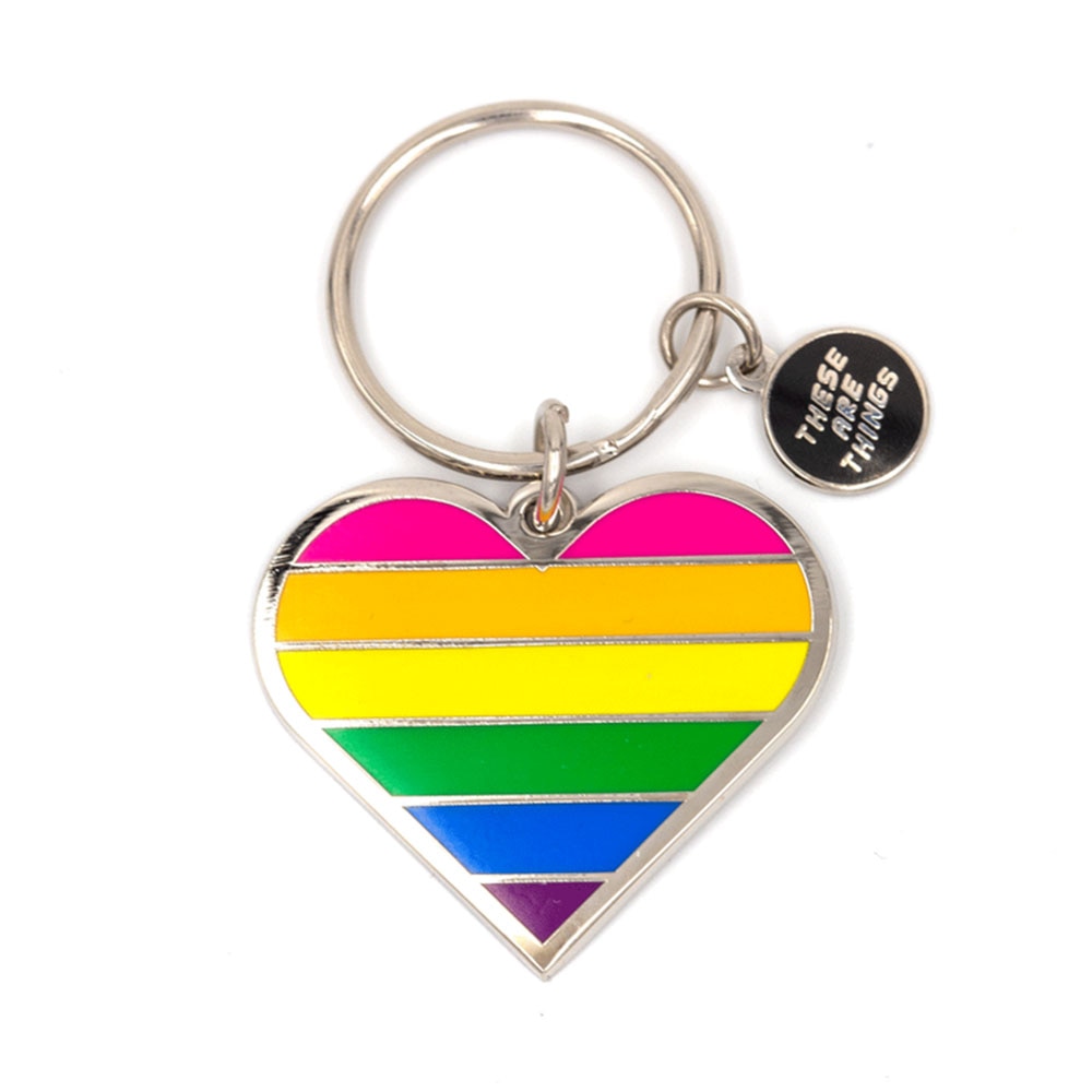 These Are Things, Enamel, Keychain, Pride Heart